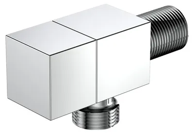 Produktbild von AVAPAX | Eckventil aus Messing 1/2 x 3/8 Zoll - Eckiges Design - Chrom glänzend - Für Waschbecken und WC