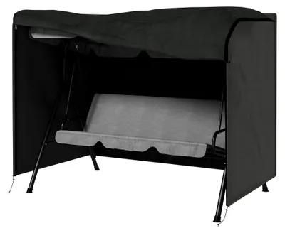 Produktbild von Schutzhülle für 3-Sitzer Hollywoodschaukel, Wasserabweisend und Winterfest, UV-beständig, Reißfestes 600D Oxford-Gewebe, 205x124x164cm Dunkelgrau