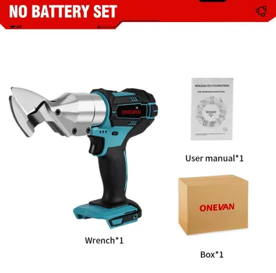 Immagine prodotto di Cesoie elettriche per metalli - Cesoie a batteria per lamiera - 800 W - 18 V - Senza batteria - Motore a spazzole - Per metalli - Rosso