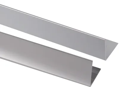 Productafbeelding van Profiel voor hoekafwerking, 10x10x1 mm - satijn - stang van 3 meter