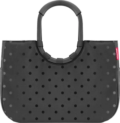 Produktbild von reisenthel loopshopper L Einkaufstasche glossy dots schwarz OR7076