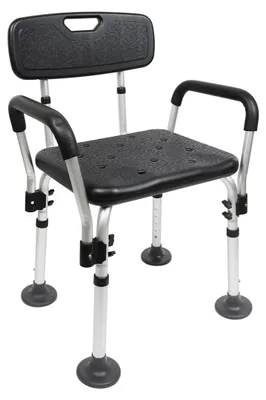 Produktbild von Duschstuhl Duschsitz Badewannensitz - Höhenverstellbar 43 bis 55 cm - Rutschfest - Belastbar bis 100 kg
