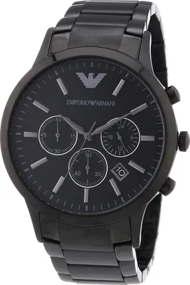 Obrázek produktu pro Emporio Armani AR2453 Pánské analogové hodinky z nerezové oceli 50m Datum Chronograf černá AR 2453