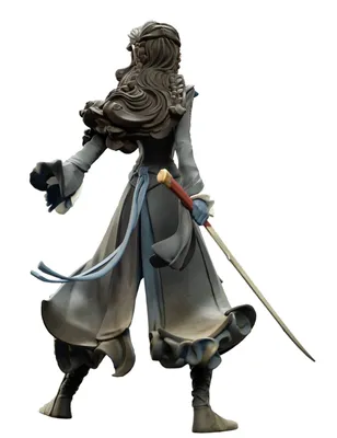 A figurine of a character from Lord of the Rings, shown from the back.