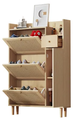 Obrázek produktu pro Skříňka na boty - Úložný prostor na boty - Botník - Nábytek na boty - Úzký - Materiál: MDF - Výška: 125 cm
