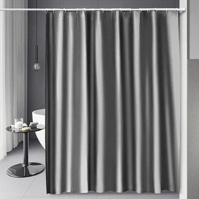 Produktbild von Famanu Duschvorhang wasserfest - 200 x 200 cm, grau