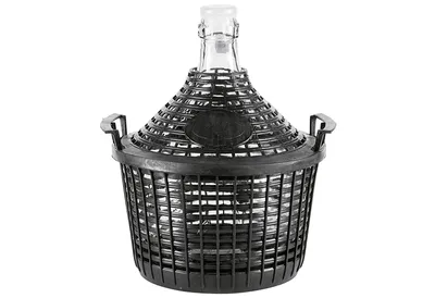 Produktbild von Glasballon mit Kunststoffkorb 10 l