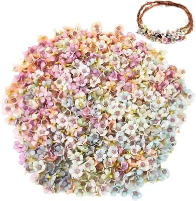 Produktbild von Pack von 120 Mini-Kunstblumen, Blumen Dekoration, 2,5 cm, für Hochzeit und DIY Projekte