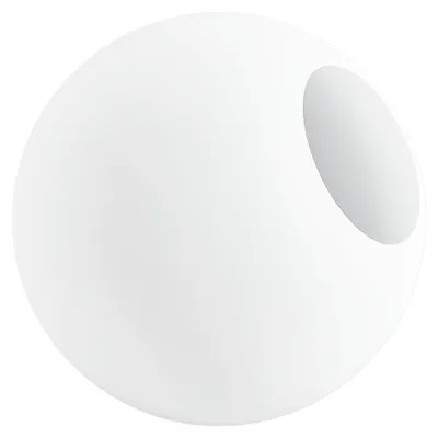 Gläserne Lampenkap, matt weiß, 150x136 mm, ID 68 mm