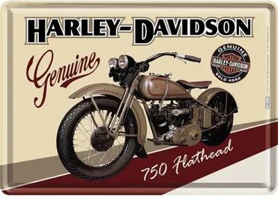 Produktbild von Nostalgic-Art - Blechpostkarte - Harley-Davidson - Flathead