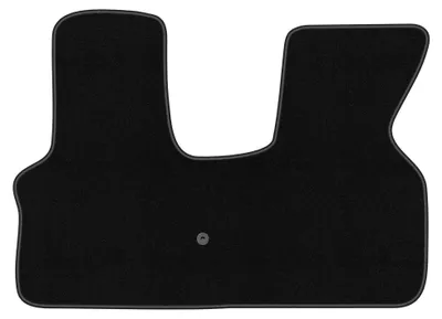 Produktbild von Fahrermatte Velours für Volkswagen Transporter T4 1992-2003 (Transporter) – 1-tlg, Schwarz, passgenau – Wielganizator BASIC