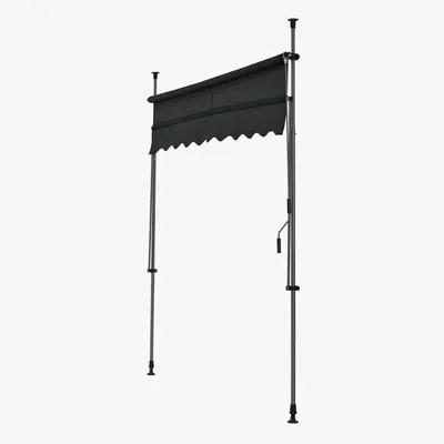 Produktbild von Klemmmarkise ‘Stem’ Stahlgestell 150 cm breit Schwarz