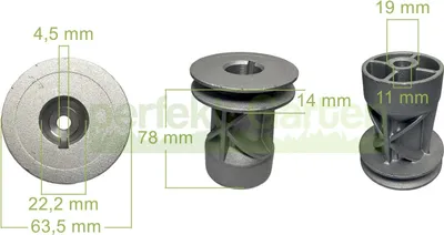 Immagine prodotto di Supporto lama Ø22,2 mm per AL-KO Comfort 46 51 SPI A B Solo 5210 5231 SP-A 441981