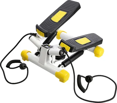 Image de Stepper Twist avec cordes, jaune - Équipement de fitness compact
