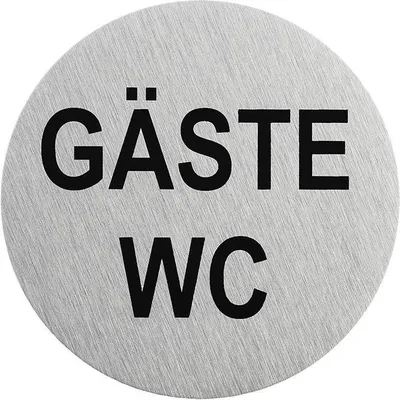 Obrázek produktu pro Hliníková cedule na dveře "Gäste WC" Ø75mm