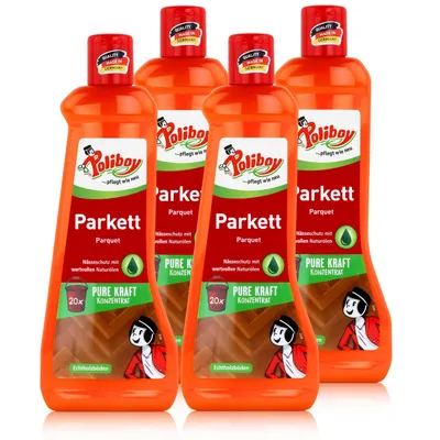 Produktbild von Poliboy Parkett Konzentrat Reiniger 500ml - Reinigt & pflegt (4er Pack)