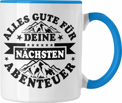 Produktbild von Trendation - Abschied Tasse Geschenk Abschied Jobwechsel Abschiedsgeschenk Kollegin Kolege Neuer Job Alles Gute Für Deine Nächsten Abenteuer (Blau)