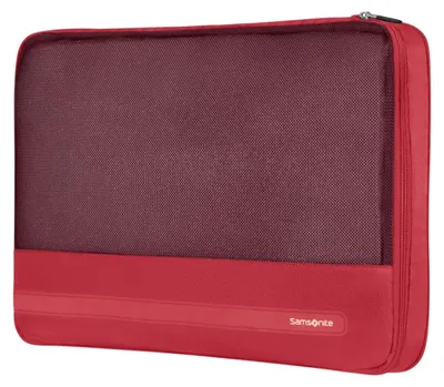 Produktbild von Samsonite TA Revolution - Packwürfel Set 3-teilig, Hochwertiger Reise- & Koffer-Organizer, Packing Cubes für Urlaub, Gepäck-Organizer für Koffer und Rucksack, Rot – 3er-Set