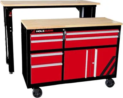 Produktbild von Holzmann Werkbank Werkstattwagen Set WEWA1216SET