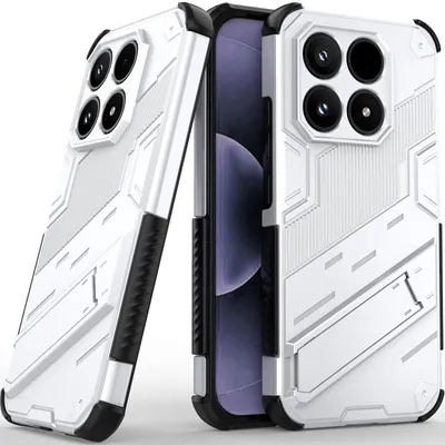 Produktbild von Armor Hülle für Xiaomi 17 Hybrid PC TPU Bumper Stoßfestes Schutzhülle mit Standfunktion Weiß