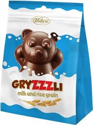 Zdjęcie produktu dla Cukierki Vobro Gryzzli Milk Mleczne 190g
