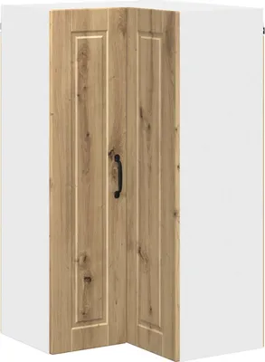 Image de Armoire d'angle murale vidaXL PORTO, chêne artisanal, 57 x 57 x 100 cm