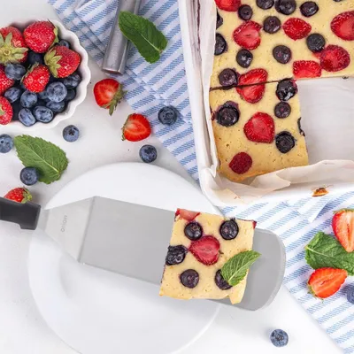 Obrázek produktu pro Kuchyňská ocelová lopatka na podávání, otáčení, převracení a krájení, 38 cm