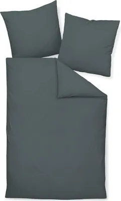 Produktbild von Janine Design Mako-Satin-Bettwäsche-Garnitur 31001 Colors Farbe anthrazit Größe 155x220 + 80x80