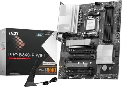 Zdjęcie produktu dla Płyta główna MSI PRO B840-P WIFI, AM5, DDR5, Wi-Fi 7, 2.5 GbE, Obsługa do 256 GB pamięci