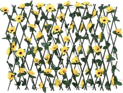 Produktbild von vidaXL Rankgitter mit Künstlichem Efeu Erweiterbar Gelb 180x60 cm