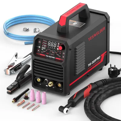 Imagen del producto de Máquina de soldadura TIG 200A - 3 en 1: MMA, DC TIG, TIG Puls - 230 Volt - Pantalla LED