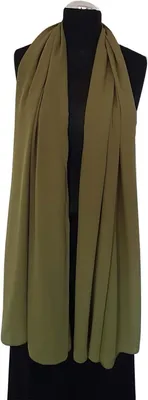 Produktbild von Chiffon Schal Stola Grün 70x200 ,Tesettür Sal,Hijab,Abendkleid,Halstuch