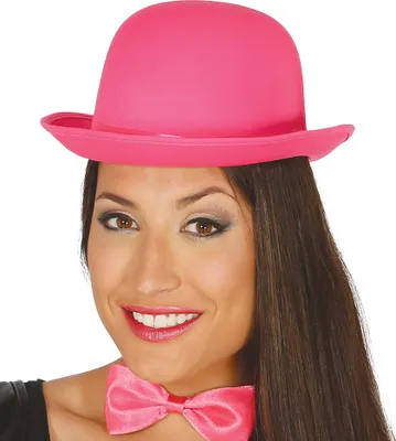 Produktbild von Clown Bowl Hut rosa Zauberer Mütze