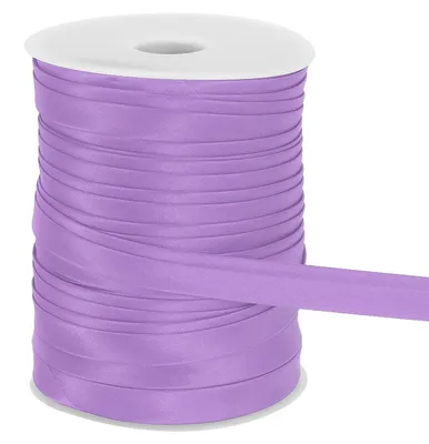Doppelbindeband, 15 mm x 15 m, Satin, hellila, zum Nähen