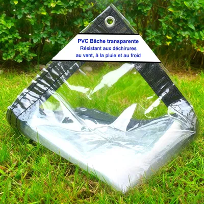 Obrázek produktu pro Průhledná plachta s oky - PVC plachta, rozměry 2x4 metry