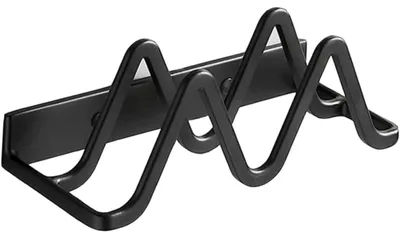 Schneidebrett-Halter, Wandmontage, 24,2x11x9,5 cm, schwarz