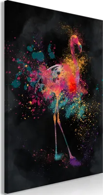 Produktbild von Italienischer Leinwand Leinwandbild - Flamingo Colour (1 Part) Vertical 80x120 cm Tiere g-A-0313-b-a