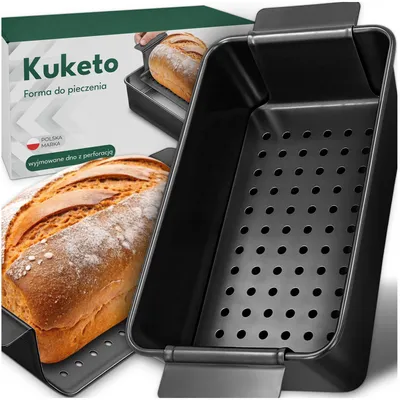 Produktbild von Kuketo | Kastenform 25×15×8 Cm Mit Antihaftbeschichtung – Backform Für Brot, Kuchen & Fleisch – Stabil, Langlebig, Leicht Zu Reinigen