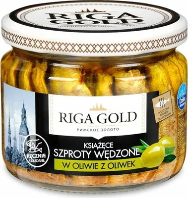 Produktbild von Fürstliche Räuchersprotten in Olivenöl Riga Gold 270g