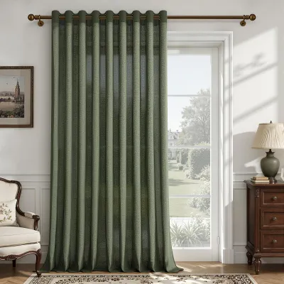 Produktbild von Gardine – Leinenoptik – Halbdurchsichtig – Boho-Stil – 200 x 240 cm