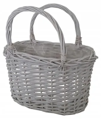 Obrázok produktu pre Posiwio Biely prútený kôš Kabelka Veľký V. 24 cm