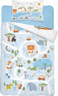 Produktbild von Babybettwäscheset 90x120 Safari BAUMWOLLE