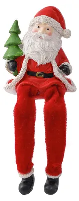 Produktbild von Sitzende Weihnachtsmannfigur, Weihnachtsdekoration, Weihnachtsmannornament mit langen Beinen für Weihnachtsfeier, Kaminsimsdekoration, Neujahrsgeschenk