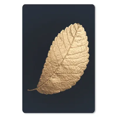 Produktbild von MuchoWow® Mauspad Mousepad Gold - Blätter - Schwarz - Pflanzen - Luxus - Natur 18x27 cm - Mousepads - Maus Mat - Pad - Mausunterlage