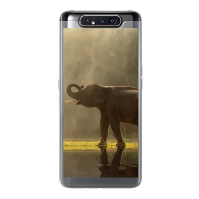 Produktbild von MuchoWow® Handyhülle Schutzhülle Hülle für Samsung Galaxy A80 Elefant - Wasser - Tiere - Natur Silikon Softcase Handy Hülle - Schutzdeckel
