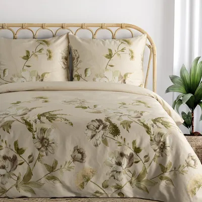 Zdjęcie produktu dla Pościel satynowa bawełniana SPRING2 220x200 beżowa