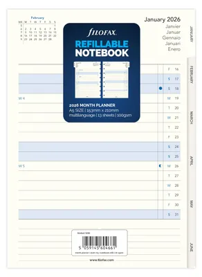 Produktbild von Filofax Kalender A5 Notebook Month Planer 2026