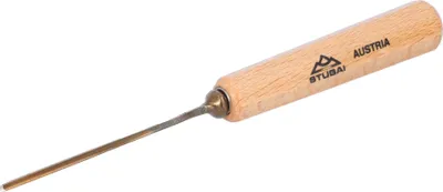 Image de STUBAI Ciseau à bois série 52 - Forme 4 | Fer plat droit - 2 mm, avec manche en bois, pour dégrossir, pour les travaux de butée, d'ébauche, de rosace, pour le travail du bois