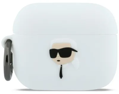 Immagine prodotto di Custodia protettiva per AirPods Pro 3, Karl Lagerfeld Silicone Karl Head 3D, bianco