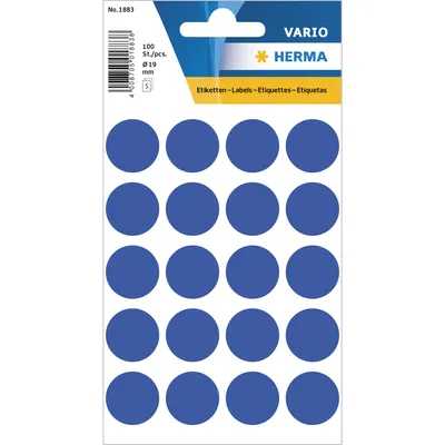Produktbild von HERMA Markierungspunkte Durchmesser: 19 mm dunkelblau 100 Stück